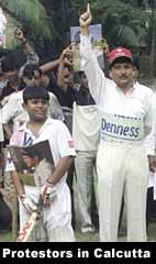 Protestors in Calcutta