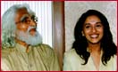 Madhuri Dixit and M F Husain