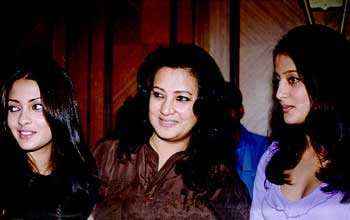 Moon Moon Sen with Reema and Raima