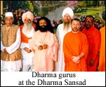 Dharma gurus at the
Dharma Sansad