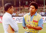 Ramakant Desai with Sachin Tendulkar