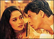 Shah Rukh Khan and Madhuri Dixit