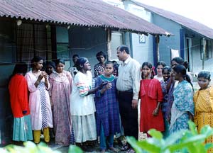 Vidyakar with mentally retarded patients